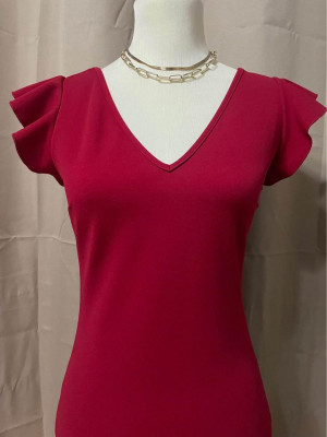 Classy Red Asymmetrical Dress