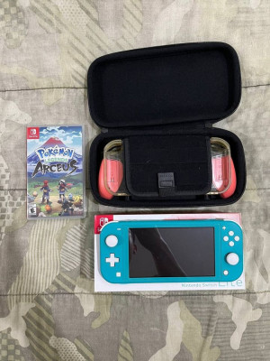 Nintendo Switch Lite with Pokemon Arceus and Skull & Co Accessories