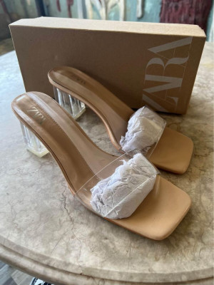 Clear Block Heels