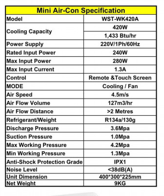 Mini Portable Airconditioning