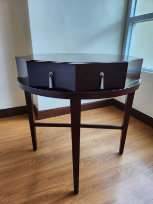 Decagon Side Table with Drawer