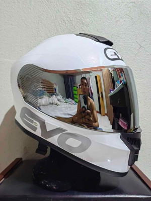 Brandnew fullface White helmet W/Silver Visor