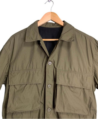 Gu by Uniqlo Utility Olive Button Down