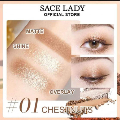 Sacelady 2in1 eyeshadow highlighter contour bronzer blush powder pigment