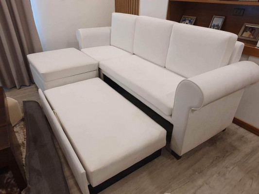 Sectional Sofabed With Storage Ottoman