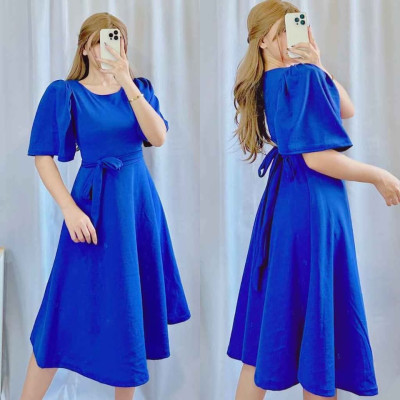 Mocha dress for women with belt