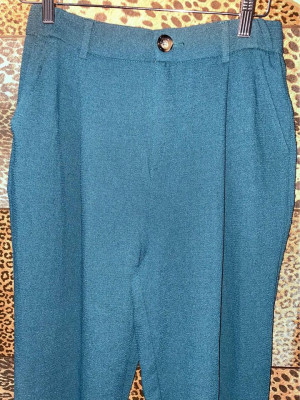 Pull & Bear Blue green/ Teal Trousers
