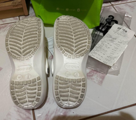 Original Crocs Women Classic Platform Clog White (W6)