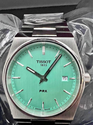 Tissot PRX Tiffany color Turquoise 40mm quartz new authentic