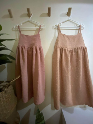 swiss dot strappy dress for kids