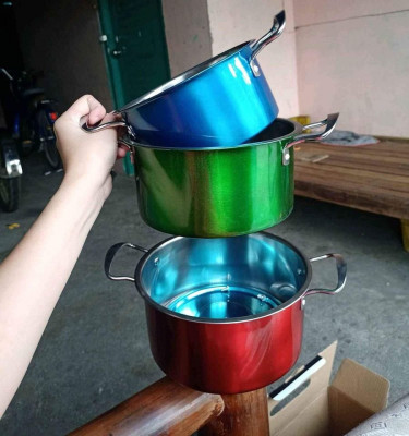 3-Piece Metallic Colorful Stainless Steel