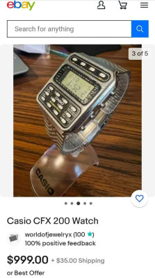 Super Rare Vintage 1983 Casio CFX 200 Watch