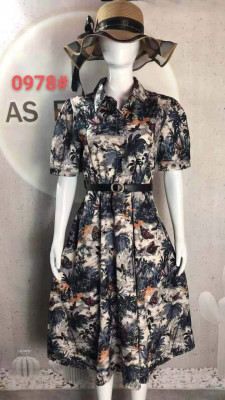 POLO SHORTSLEEVE MAXI DRESS WITH BELT