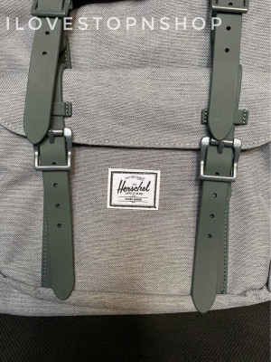 Herschel Little America Laptop Backpack Mid Volume Grey Crosshatch 17.0L