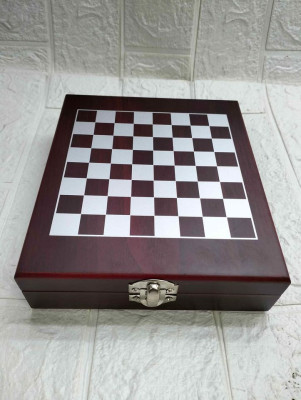 Wine set tools with chess board