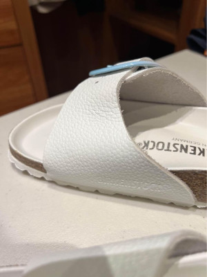 Birkenstock Madrid Big Buckle white gradient