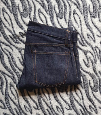 RALPH LAUREN SAMPLE PAIR - VARICK SLIM STRAIGHT INDIGO RAW DENIM JEANS /SELVEDGE