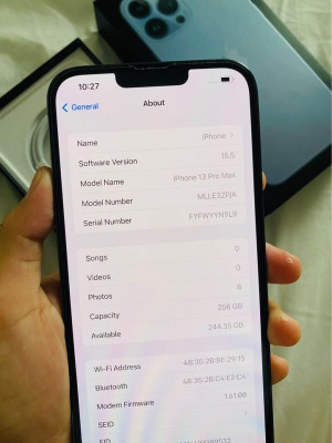 Sale or Swap Iphone 13 pro Max 256gb Smartlocked Ntc Sierra Blue