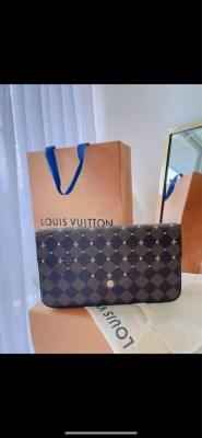 Louis Vuitton Felice Damier Ebene Studs Pink Limited Edition LV Bag