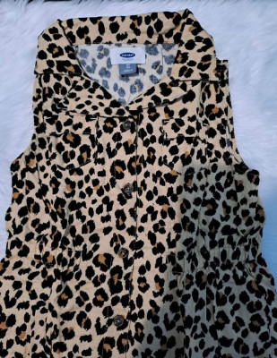 Old Navy Button Down Leopard Dress