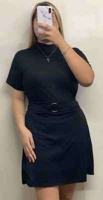 PLUS SIZE HIGH NECK KNITTED TOP