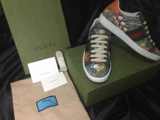 Authentic preloved gucci ace sneakers disney
