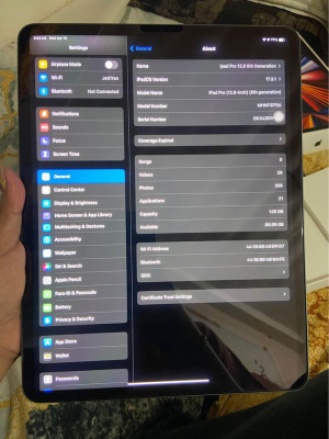 Ipad Pro 12.9 5th Generation M1 Chip 128gb