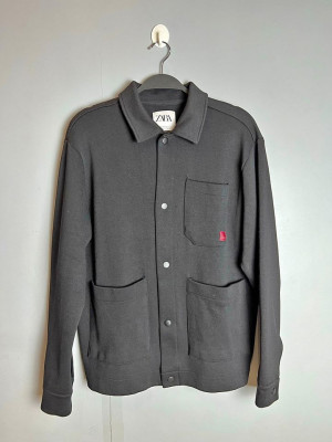 Legit 100% ZARA Premium Black Worker Jacket | Overshirt Jacket Limited Edition