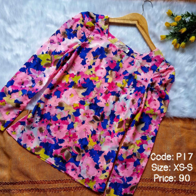 Pink Tops/Pink Blouse/Plain, Floral