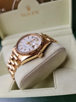 Rolex Day Date White Porcelain dial