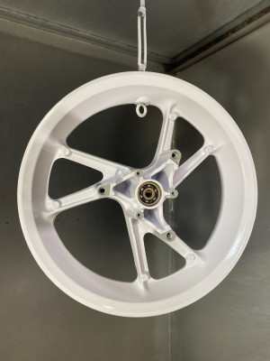 Yamaha Nmax V1 Mags - Sand blasted & Powder coated - Gloss White