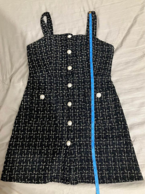 Black and Gold Korean Dress