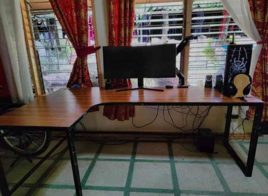 L shape computer table