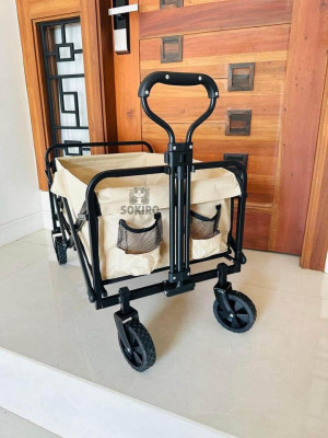 Foldable Khaki Wagon Trolley