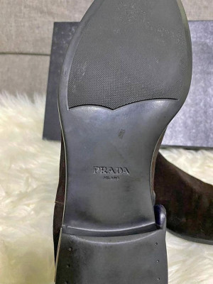 PRADA LEATHER SUEDE BOOTS