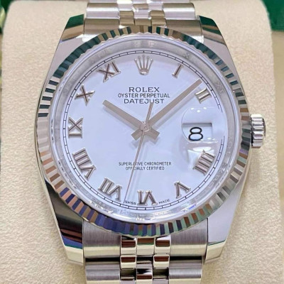 Rolex Datejust 36 White Roman Dial