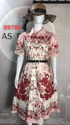 POLO SHORTSLEEVE MAXI DRESS WITH BELT