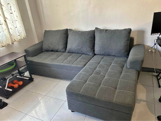 L shape sofa or sala