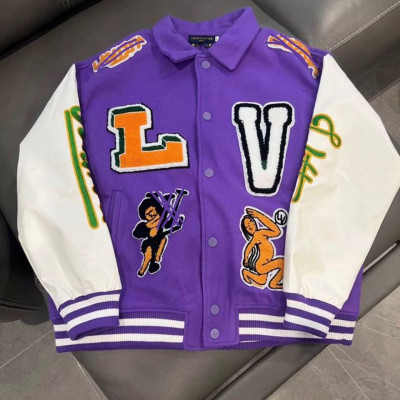 L.V. VARSITY BOMBER JACKET FASHION COAT