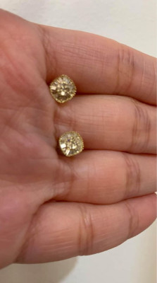 Diamond Stud Baguettes Earrings