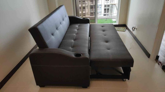 Best Seller heavy duty leather sofabed With cup holder