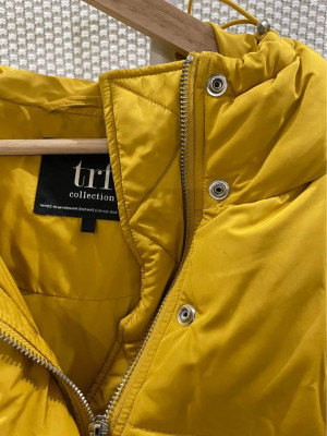 Authentic Zara TRF Yellow Puffer Jacket Hoodie