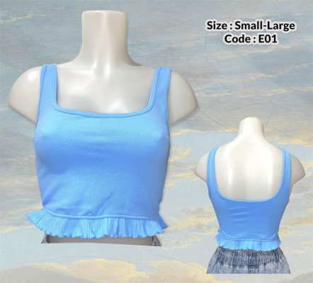 CROPTOP/BRALETTE/KNITTED SLEEVELES TOP. CUT TAG ZARA/ BIKER SHORT