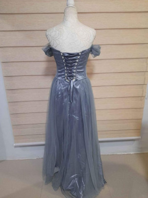 Pastel-Dusty Blue Tulle Gowns