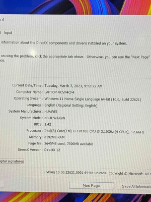 HUAWEI MATEBOOK D14 FINGERPRINT SCANNER CORE i3 10TH GENERATION