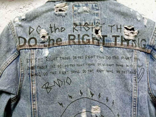 ZARA MAN DENIM DO THE RIGHT THING JACKET