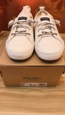 SPERRY WOMEN  LEATHER WHITE SHOES