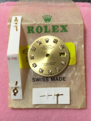 Rolex 26 mm Champagne Gold Diamond Dial