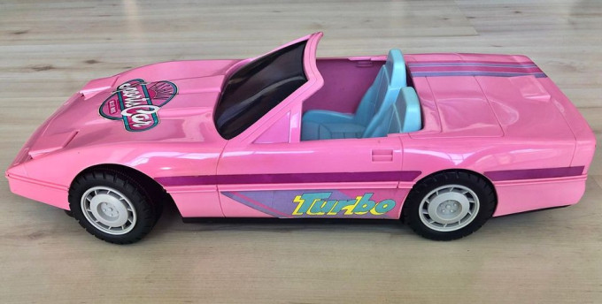 Vintage Barbie Sports Car Blue Box Turbo