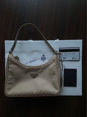 Authentic Pre loved Prada Re Edition 2005 Beige
